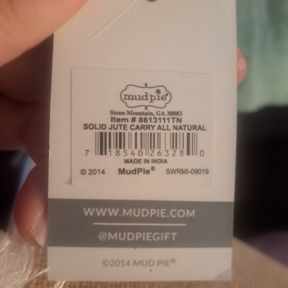 Mud Pie Natural Burlap Pouch - Picture 4 of 4